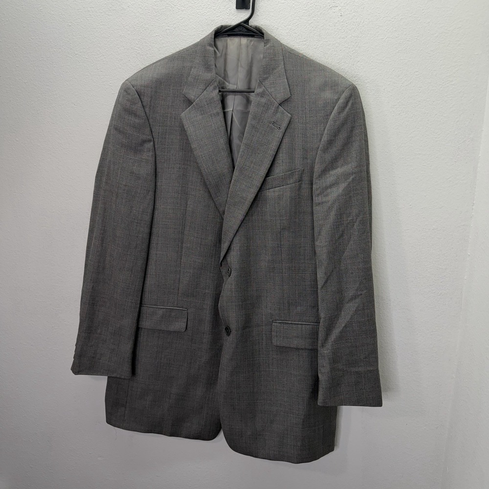 Daniel Cremieux Blazer Mens 42L Loro Piana Gray Plaid Suit‎ Jacket Sport Coat